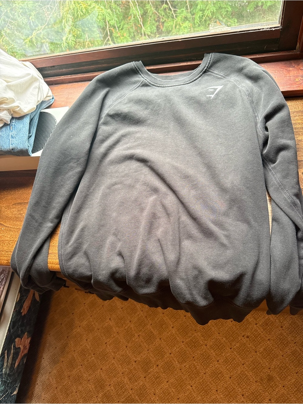 Gymshark Men's Black Pullover Crew Sweatshirt